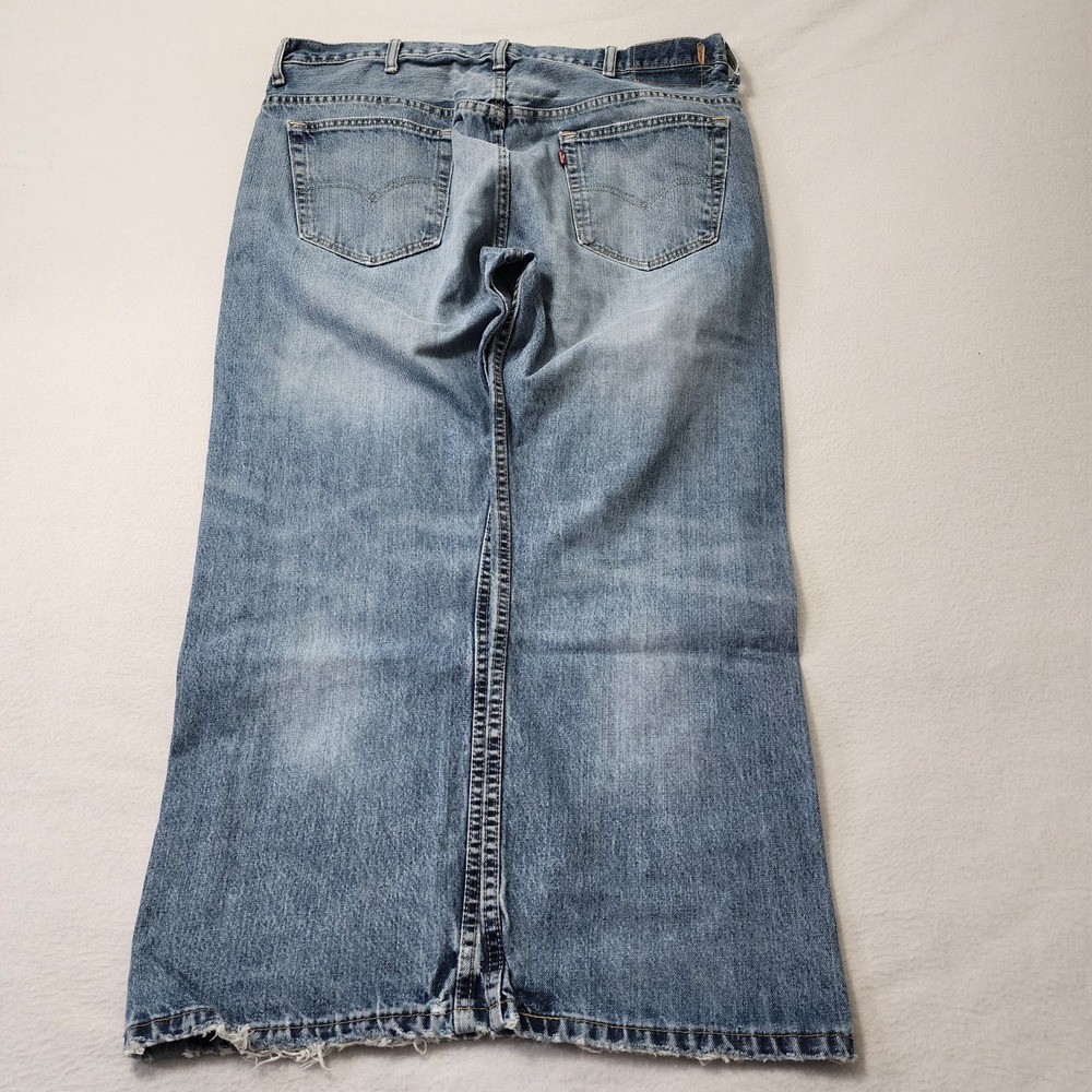 Vintage Y2k Levis 569 Baggy Jeans Mens 38x30 Blue Fade Distressed Skater Grunge